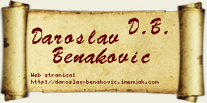 Daroslav Benaković vizit kartica